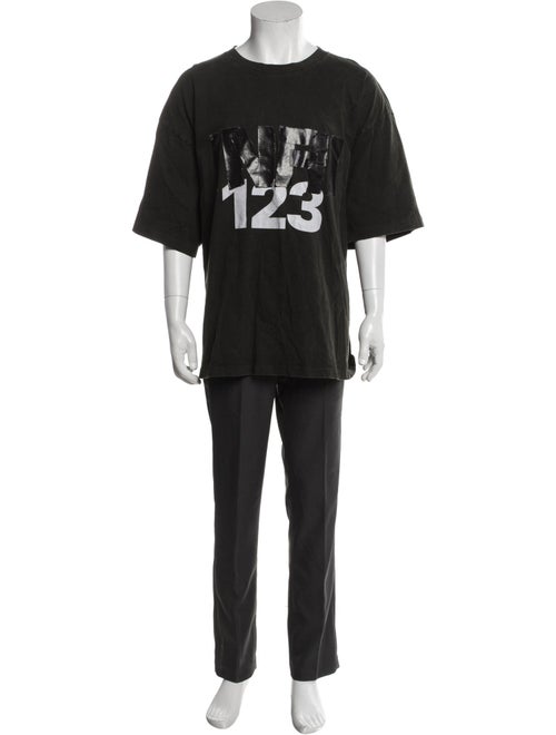 RRR123 Graphic Print Crew Neck T-Shirt