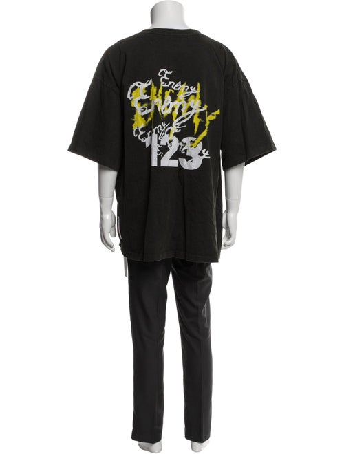 RRR123 Graphic Print Crew Neck T-Shirt