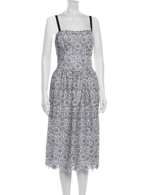 Draper James Lace Pattern Midi Length Dress White