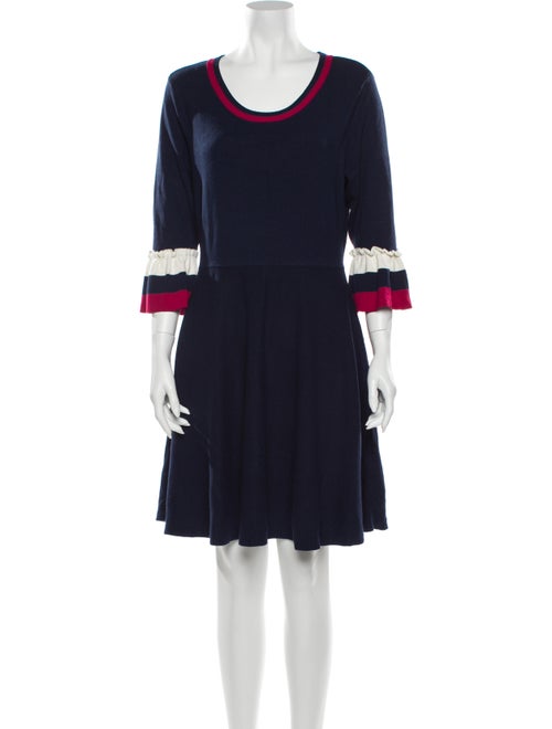 Draper James Colorblock Pattern Mini Dress Blue