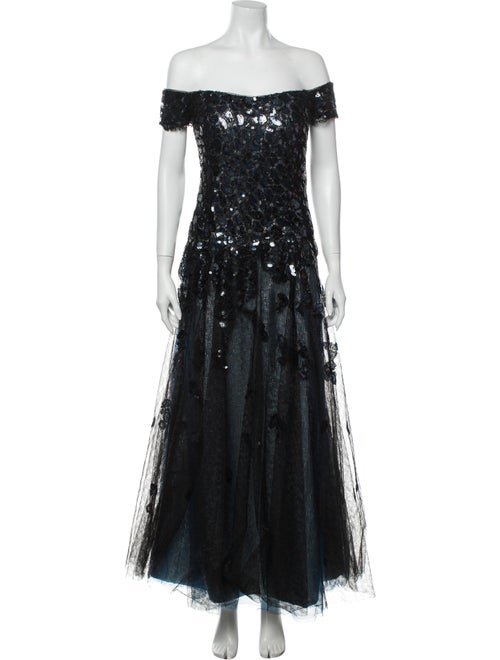 Rene Ruiz Off-The-Shoulder Long Dress Black