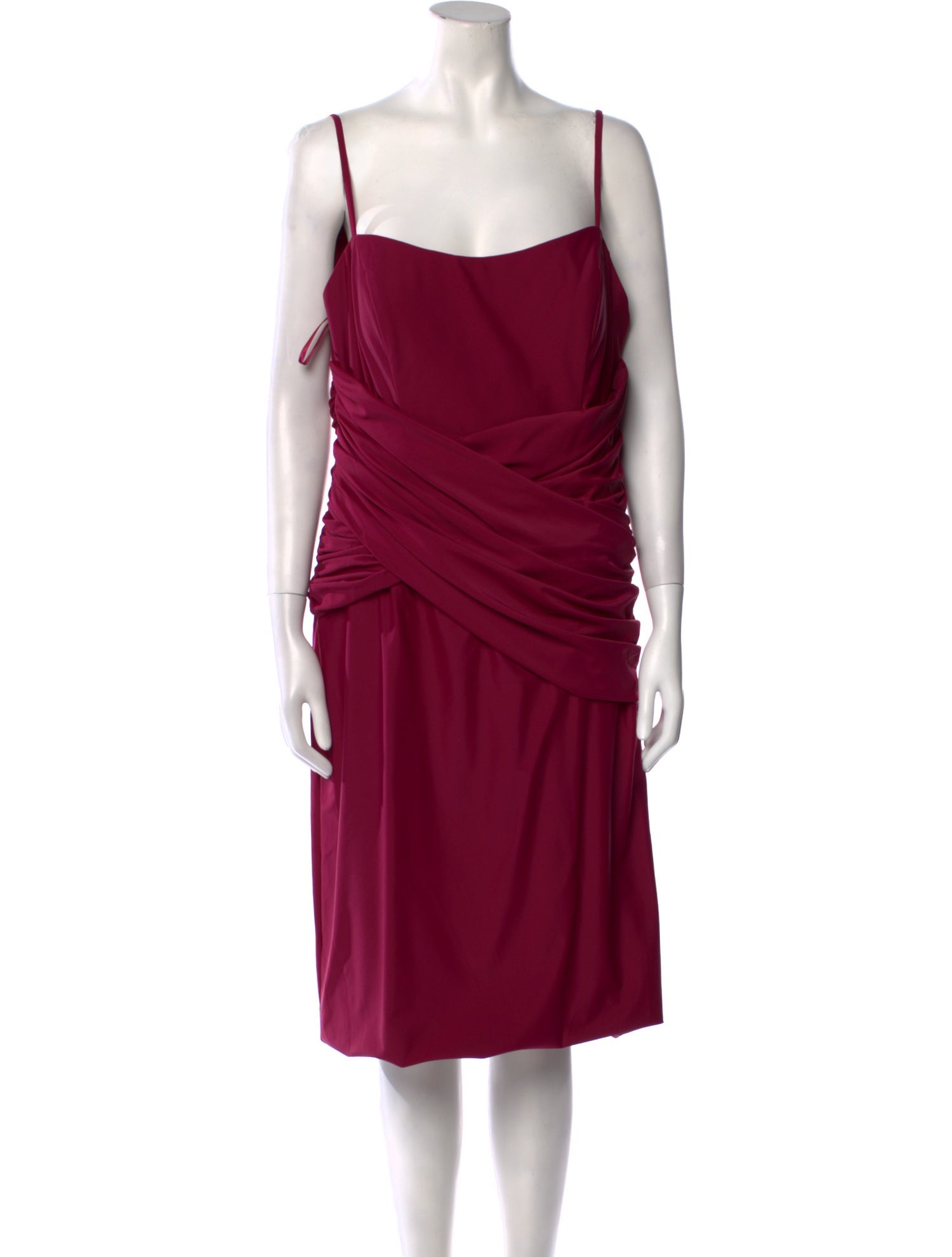 Rene Ruiz Square Neckline Knee-Length Dress