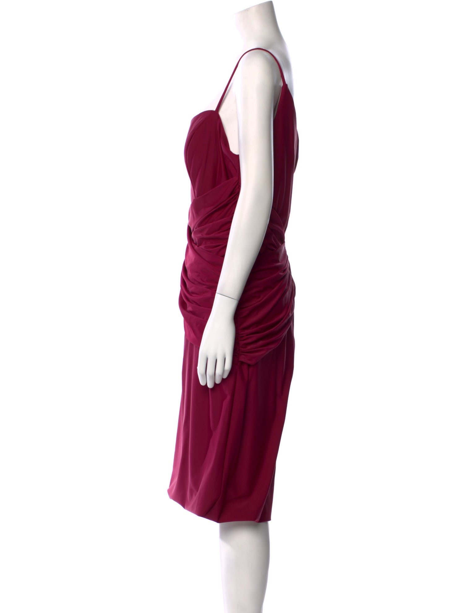 Rene Ruiz Square Neckline Knee-Length Dress