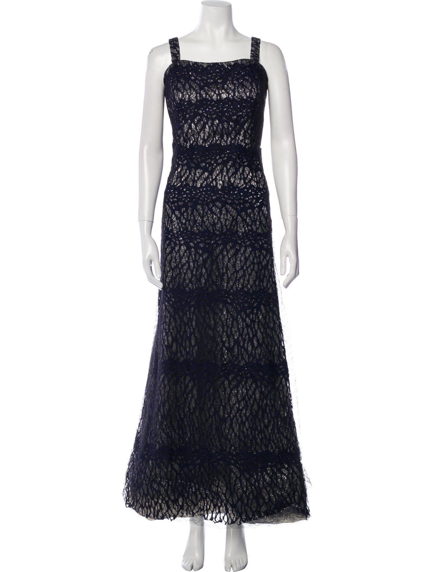 Rene Ruiz Square Neckline Long Dress