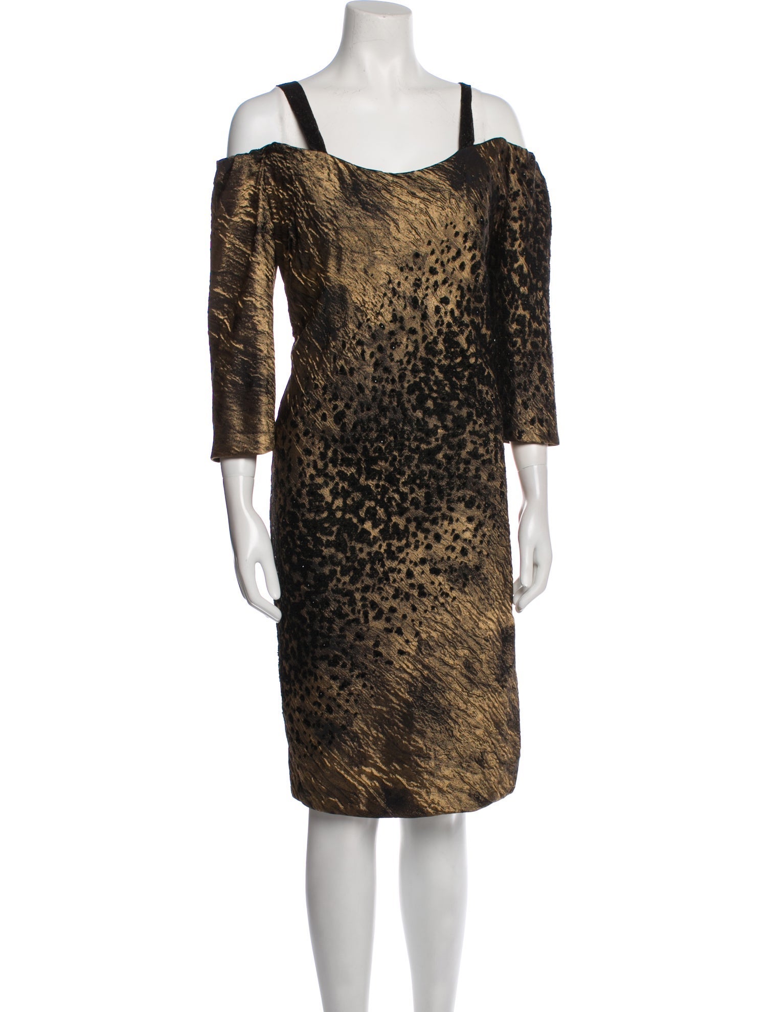 Rene Ruiz Animal Print Knee-Length Dress