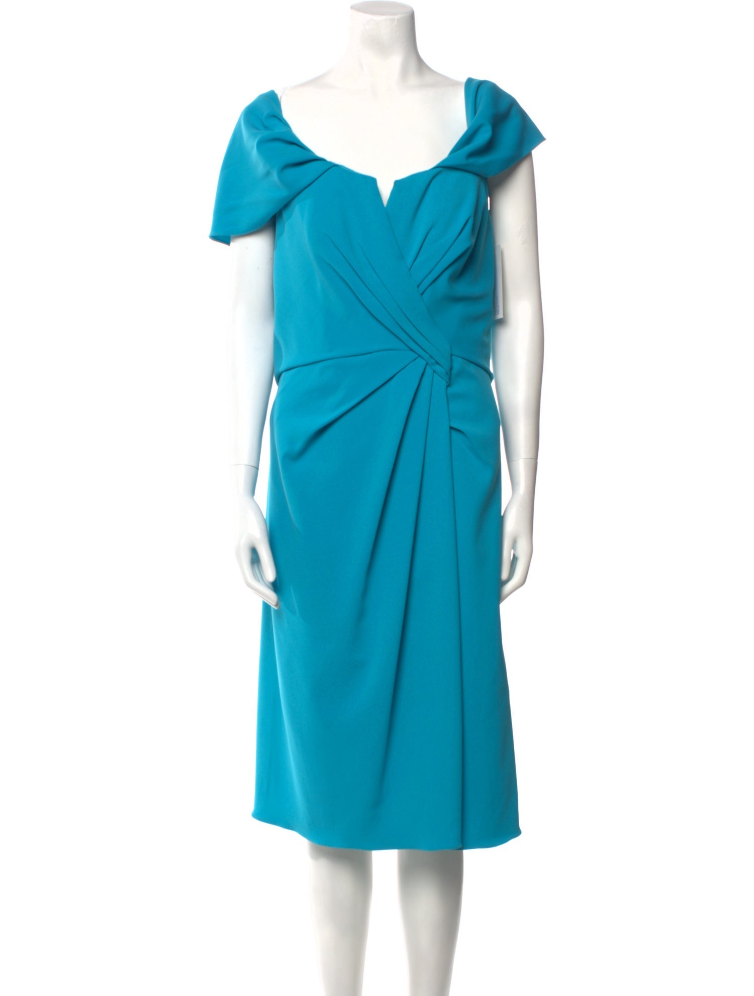Rene Ruiz Cowl Neck Midi Length Dress