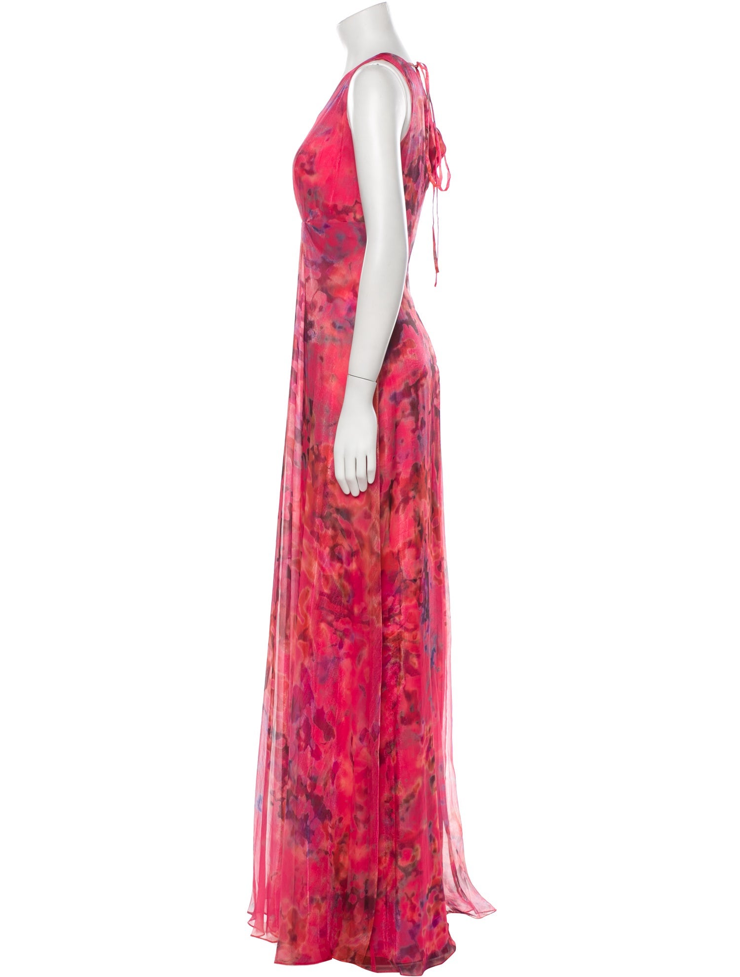 Rene Ruiz Floral Print Long Dress w/ Tags