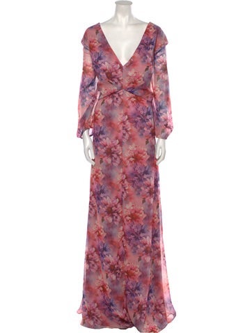 Rene Ruiz Dresses Floral Print Long Dress US 20 | XXL