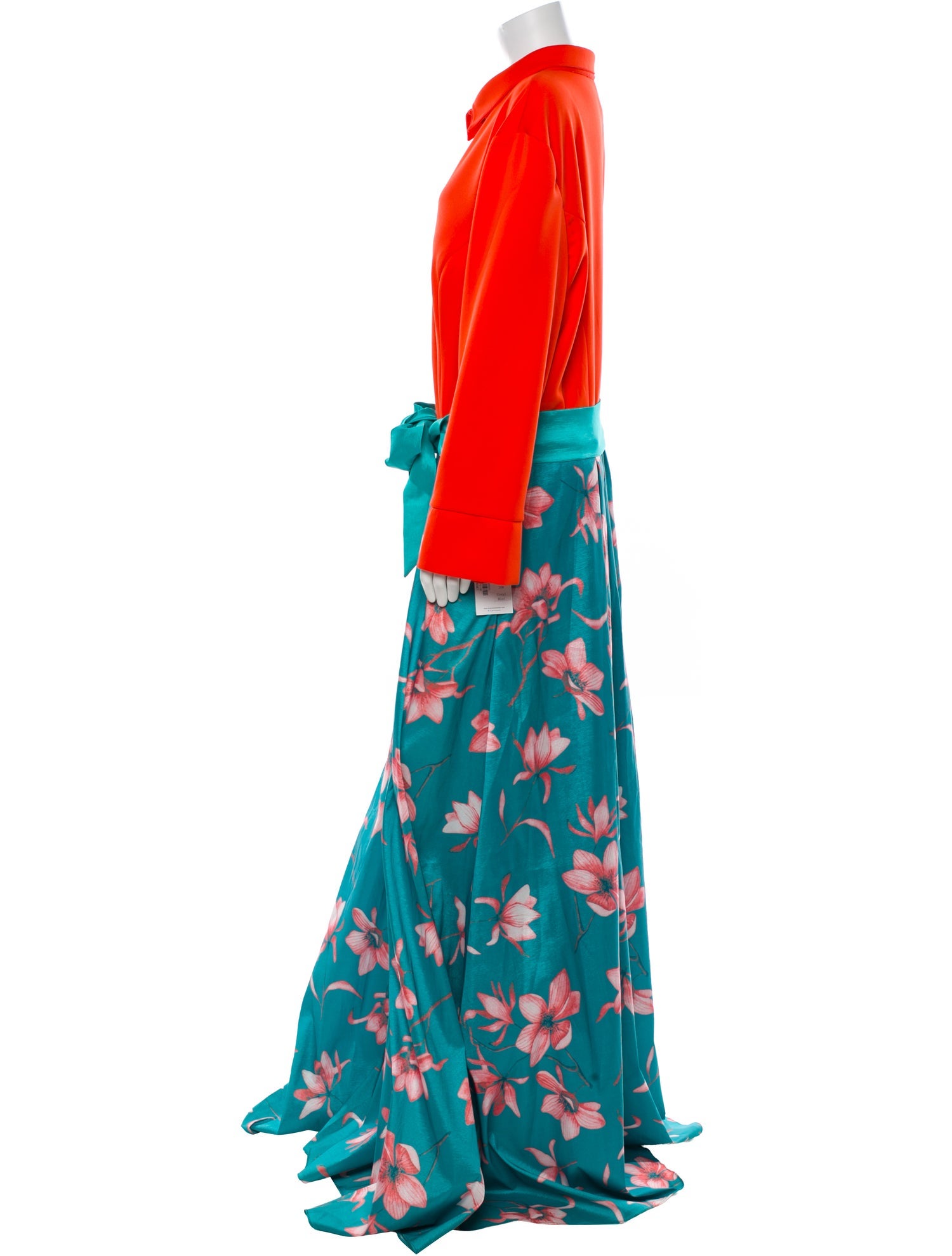 Rene Ruiz Floral Print Long Dress w/ Tags