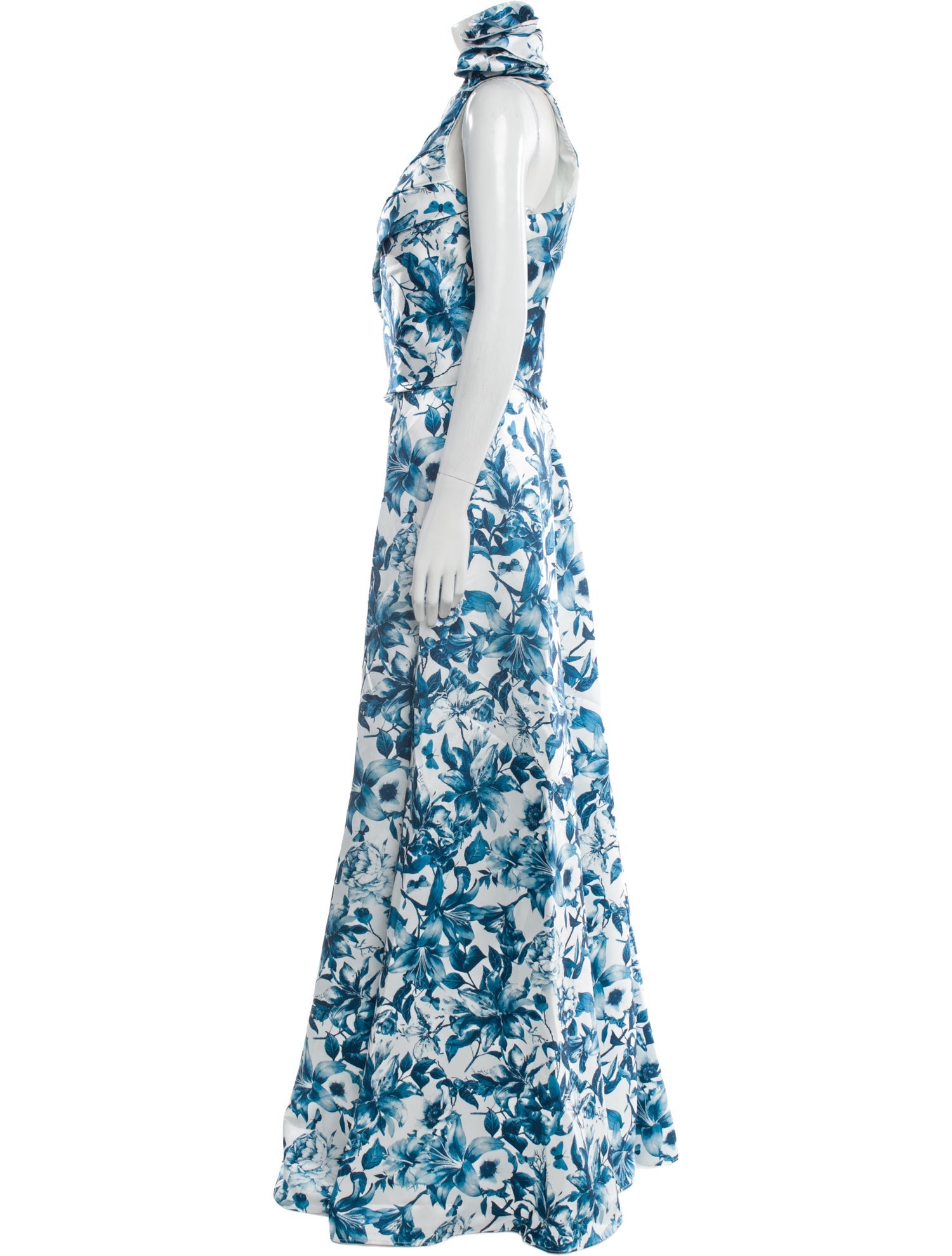 Rene Ruiz Floral Print Long Dress w/ Tags