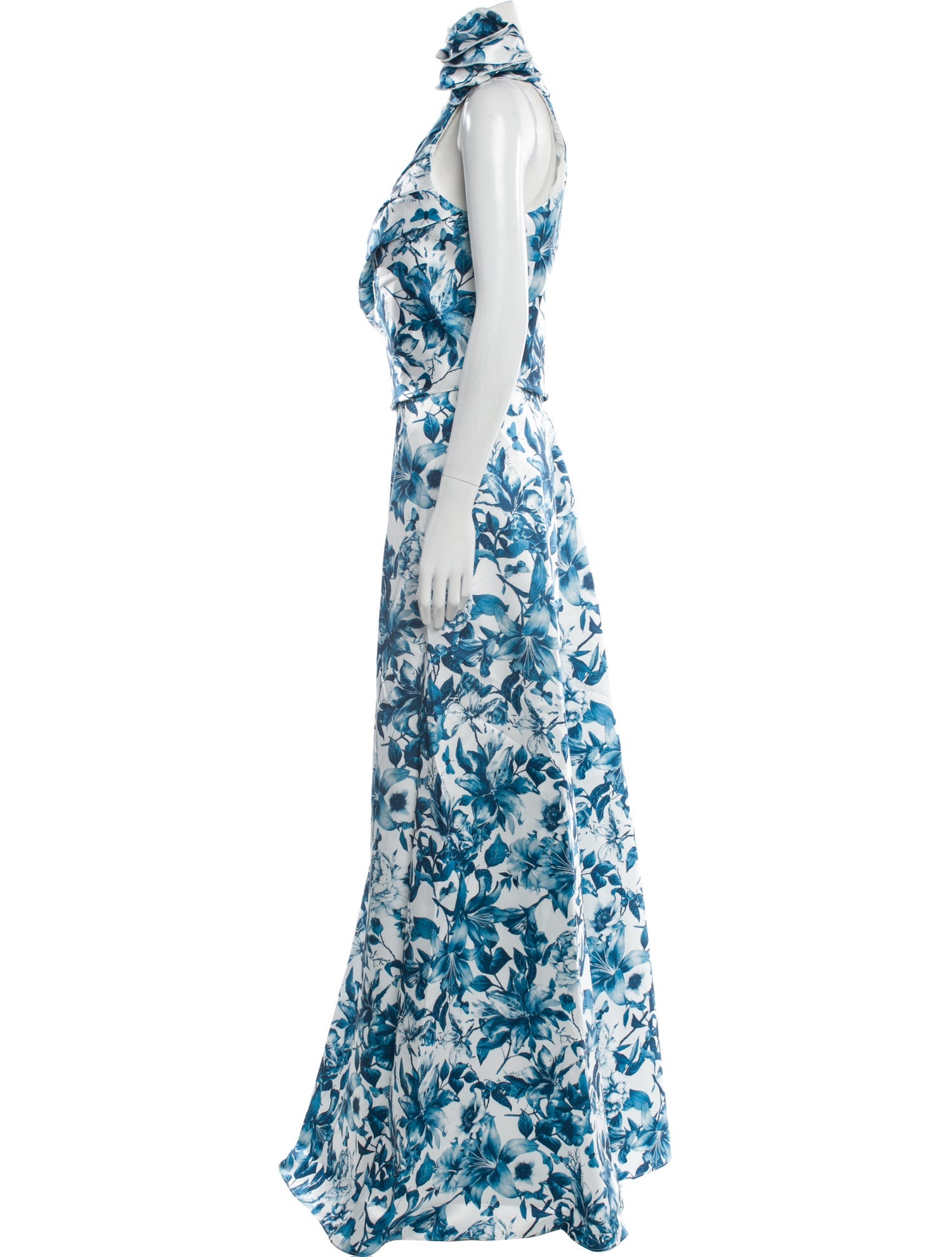 Rene Ruiz Floral Print Long Dress w/ Tags