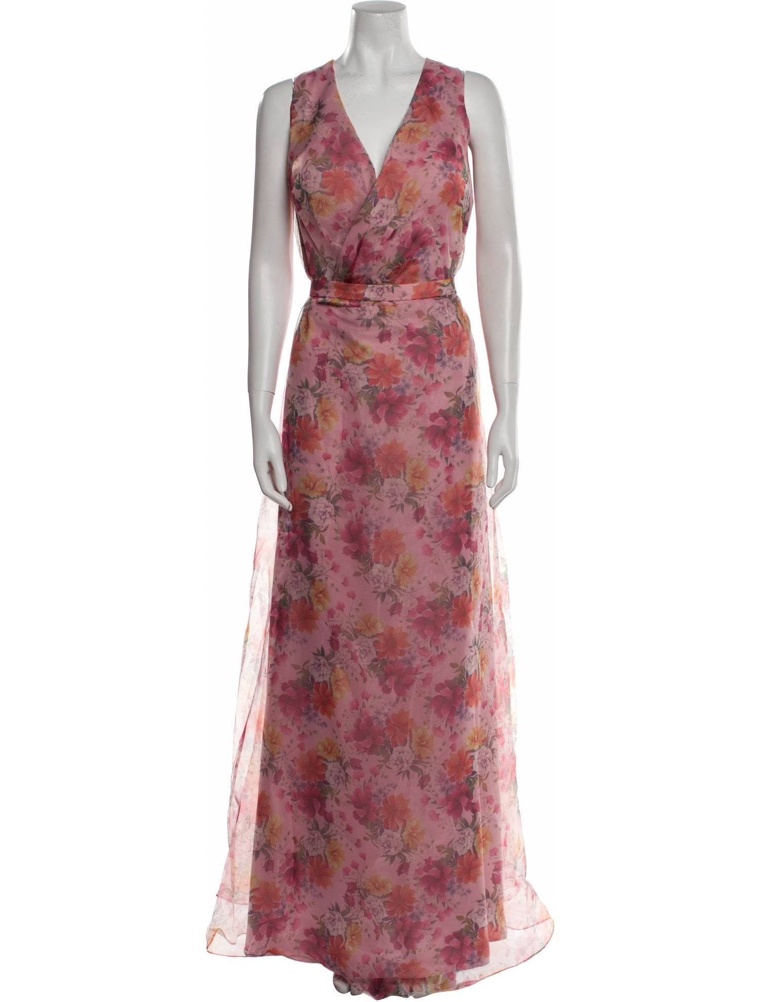 Rene Ruiz Floral Print Long Dress w/ Tags