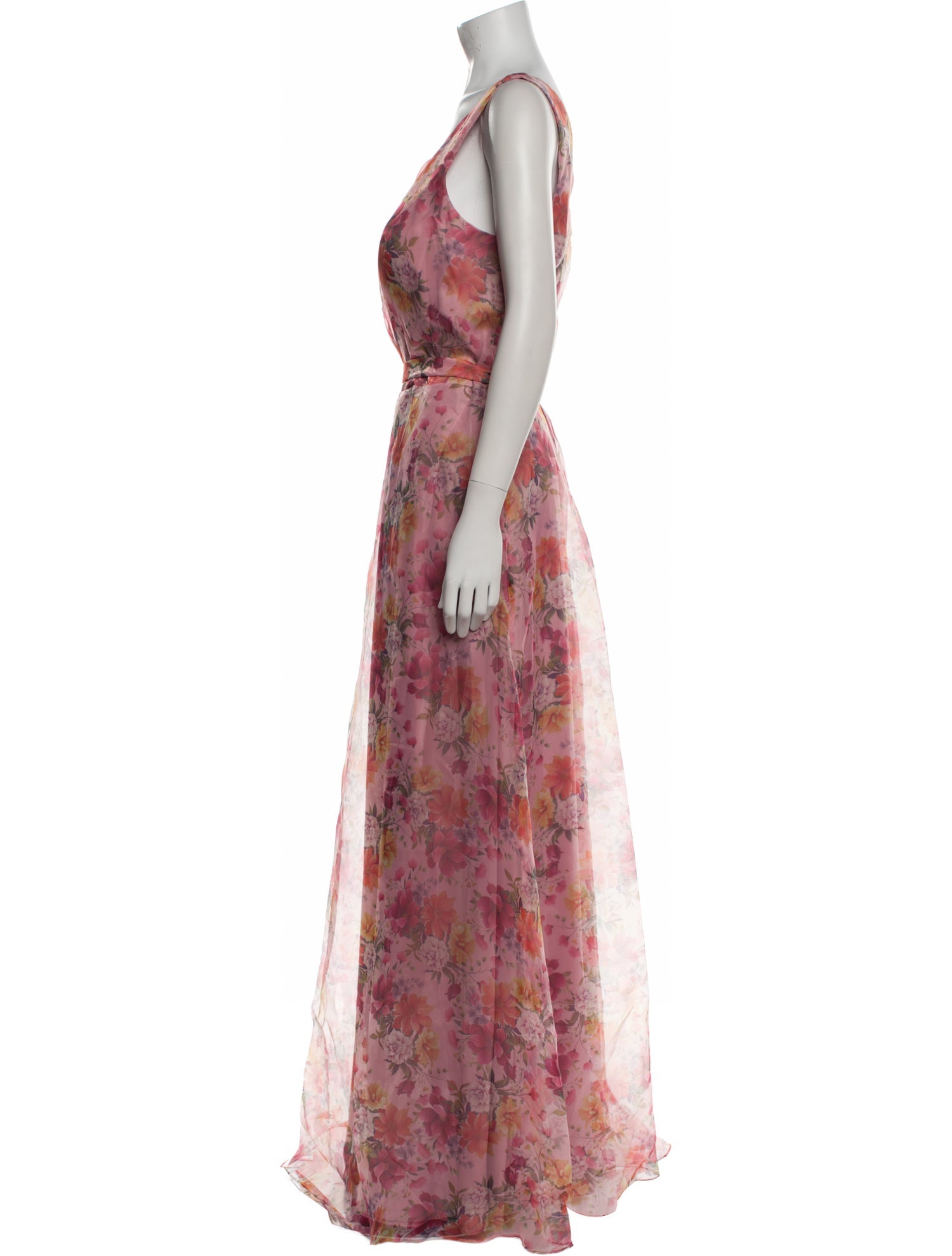 Rene Ruiz Floral Print Long Dress w/ Tags