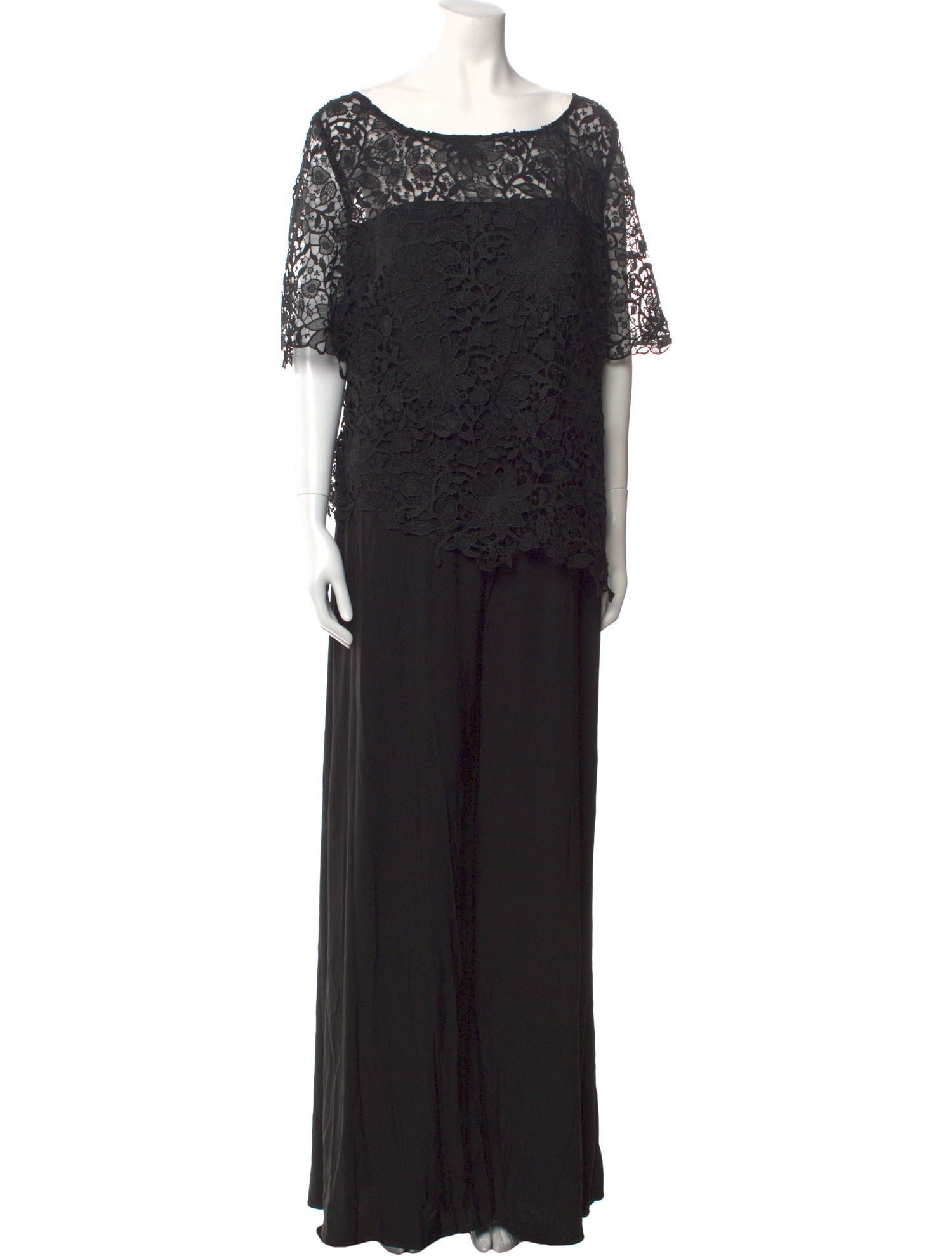 Rene Ruiz Lace Pattern Scoop Neck Jumpsuit w/ Tags