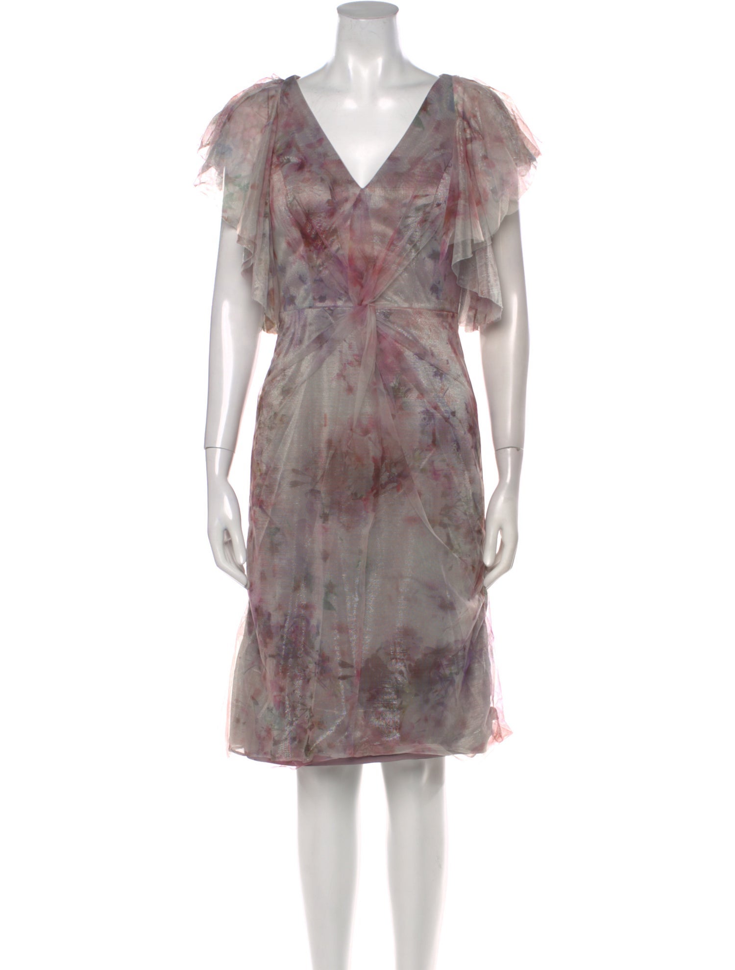 Rene Ruiz Printed Knee-Length Dress w/ Tags