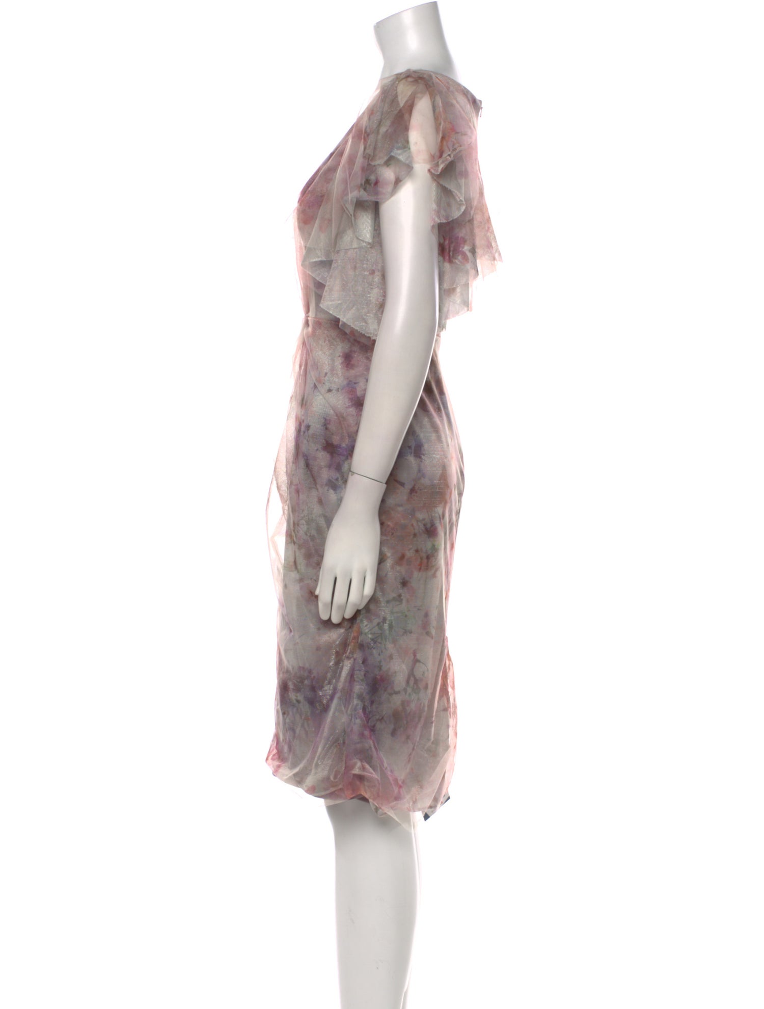 Rene Ruiz Printed Knee-Length Dress w/ Tags