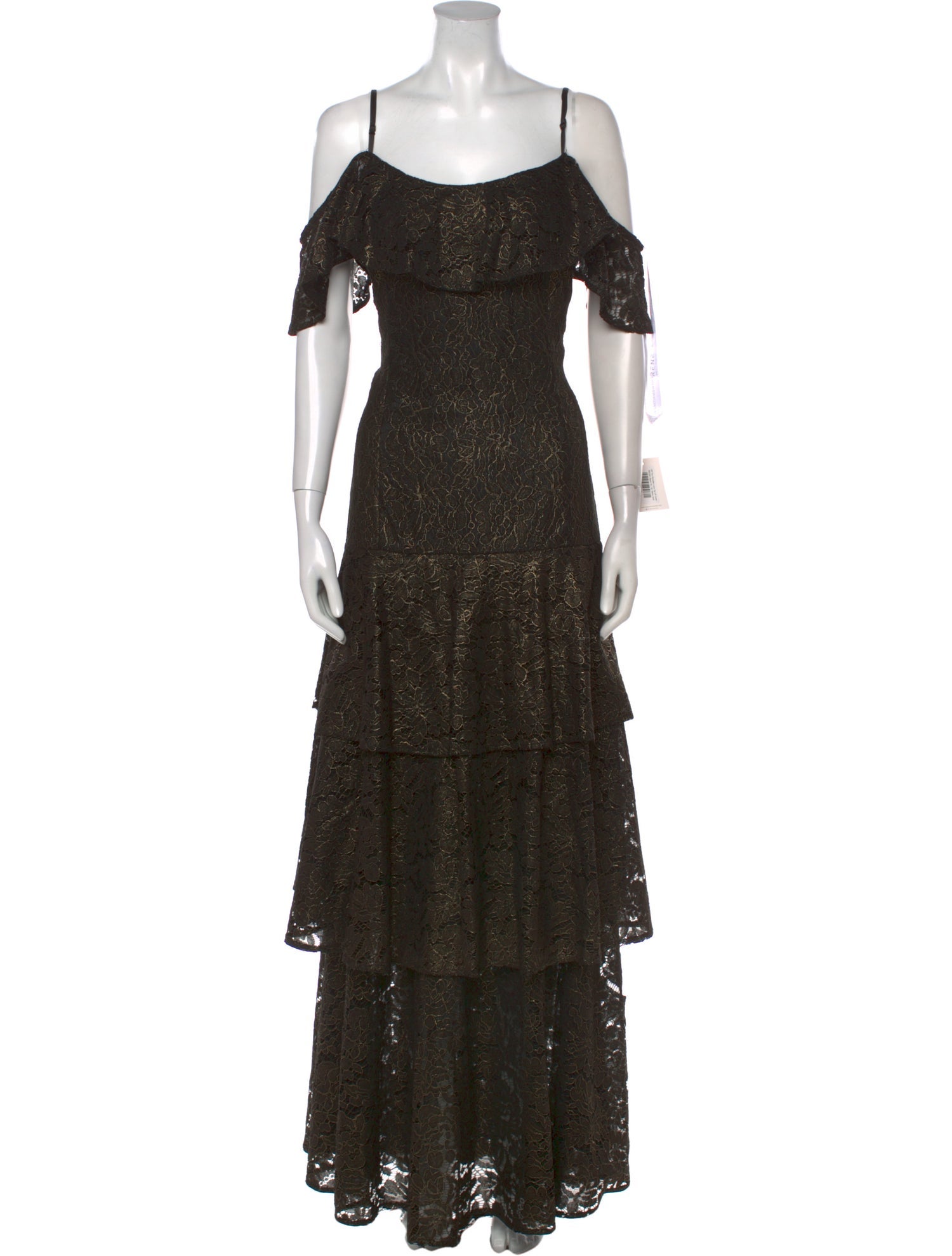Rene Ruiz Lace Pattern Long Dress w/ Tags