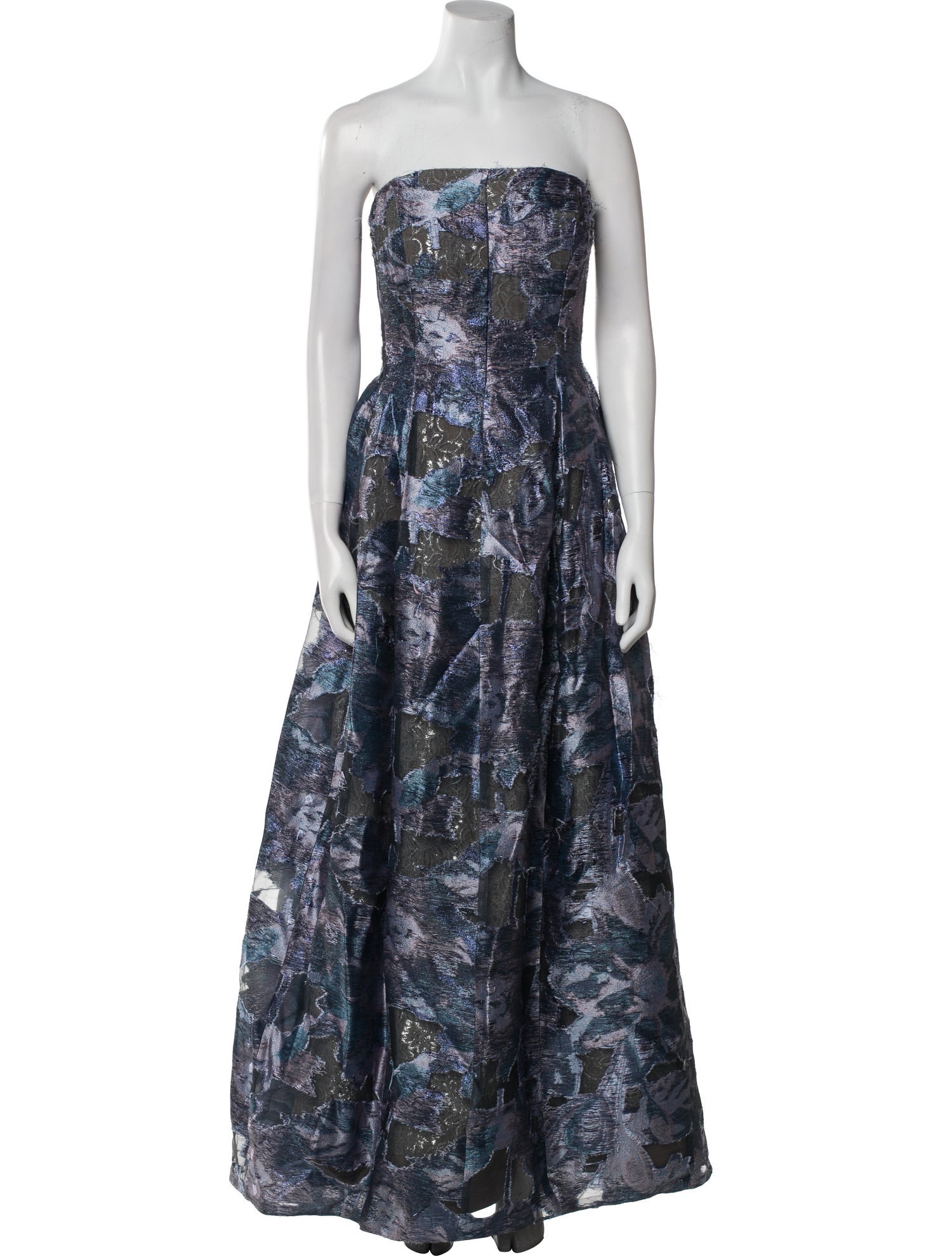 Rene Ruiz Floral Print Long Dress