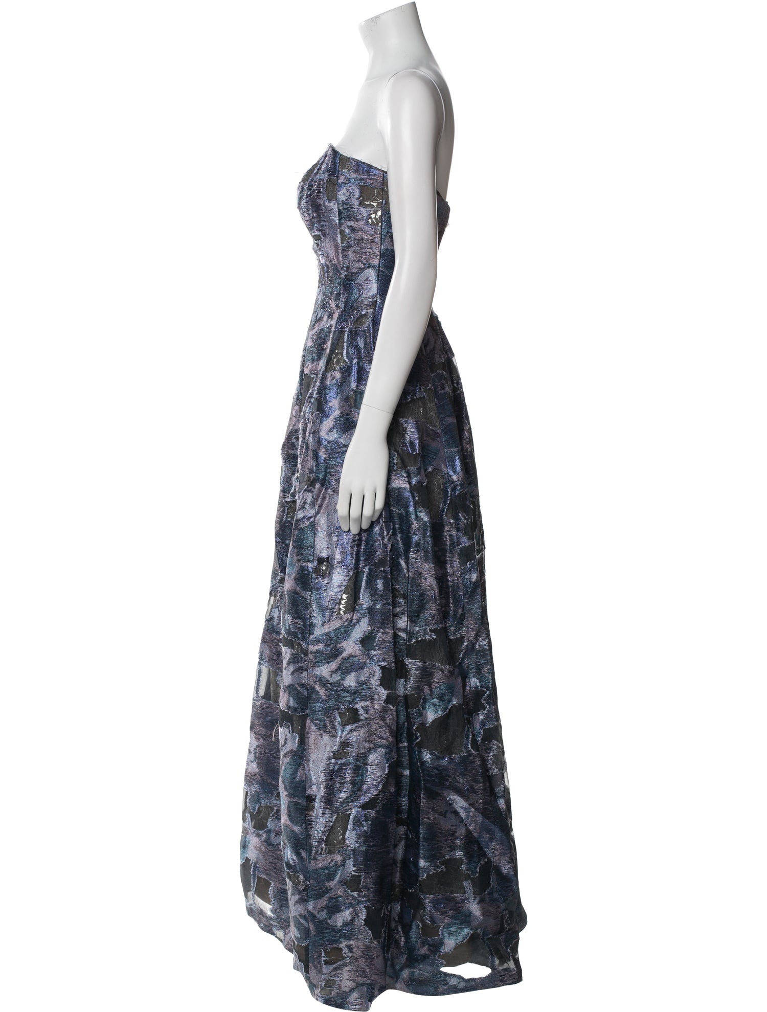 Rene Ruiz Floral Print Long Dress