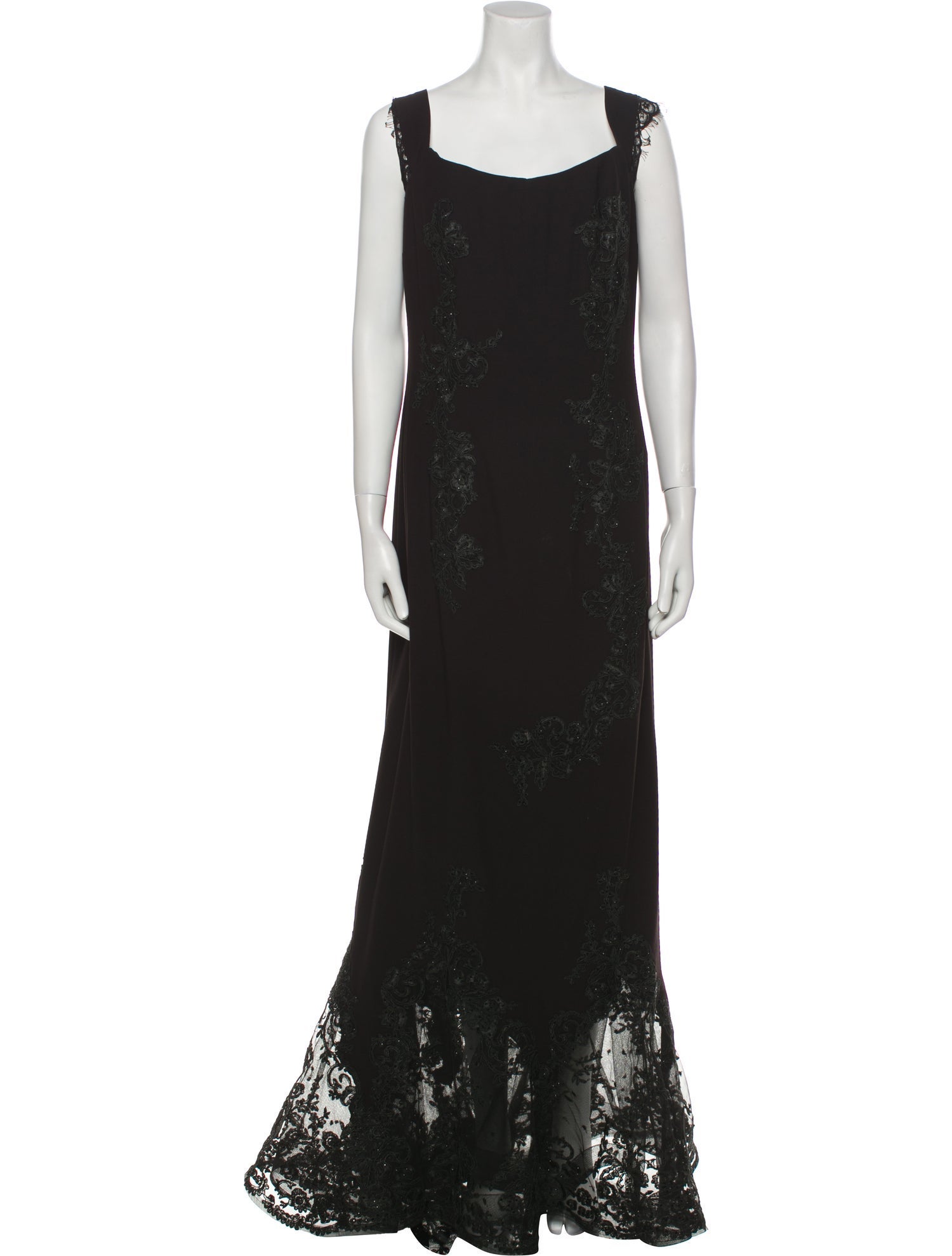 Rene Ruiz Scoop Neck Long Dress