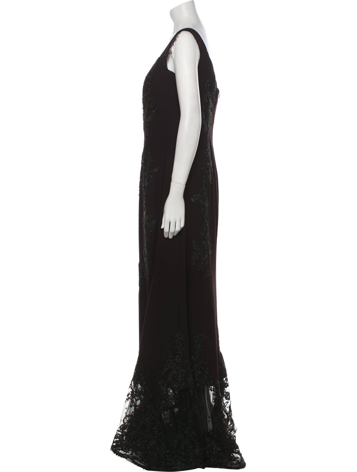 Rene Ruiz Scoop Neck Long Dress