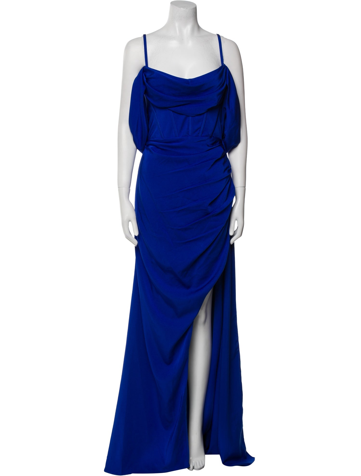 Rene Ruiz Cowl Neck Long Dress