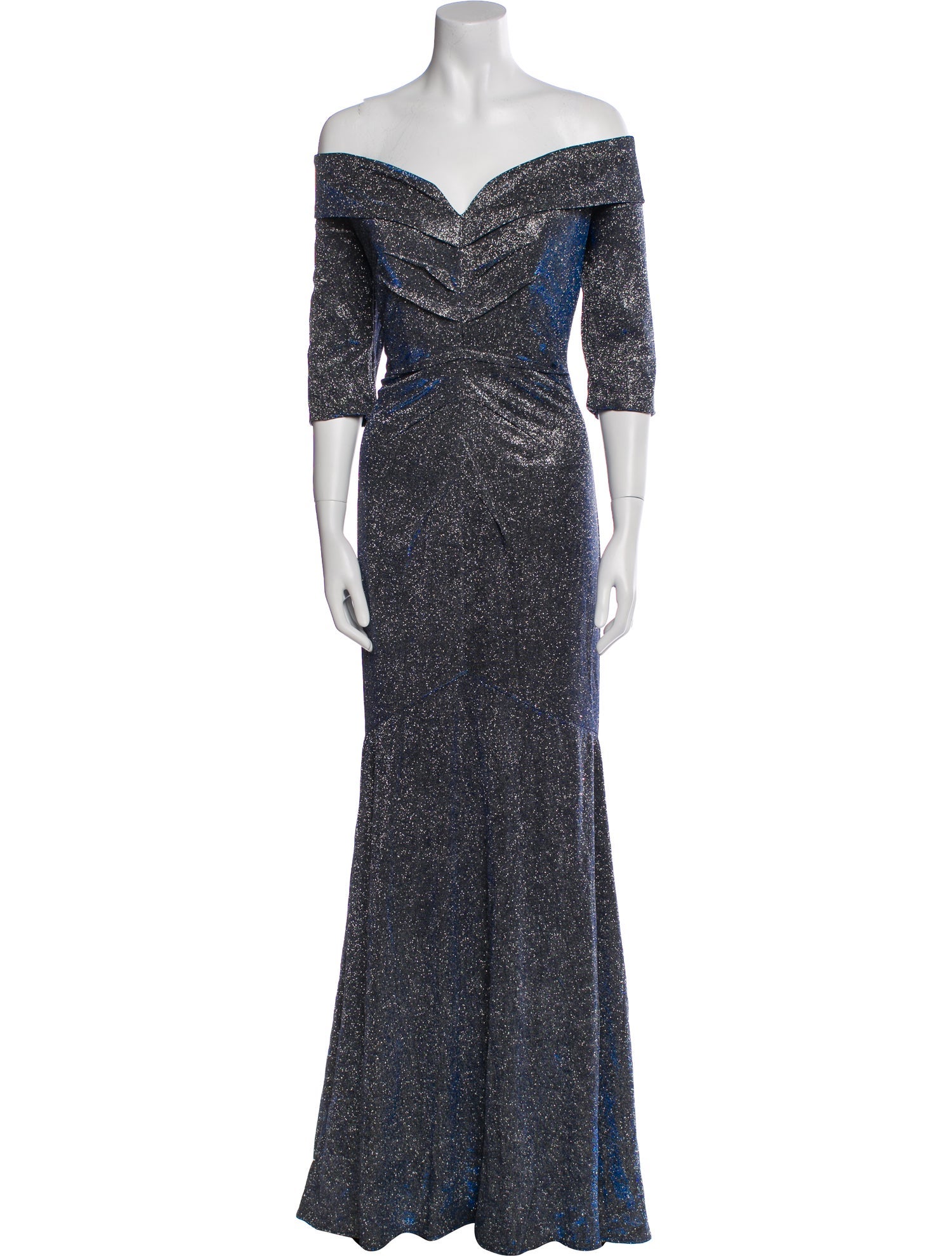 Rene Ruiz Off-The-Shoulder Long Dress