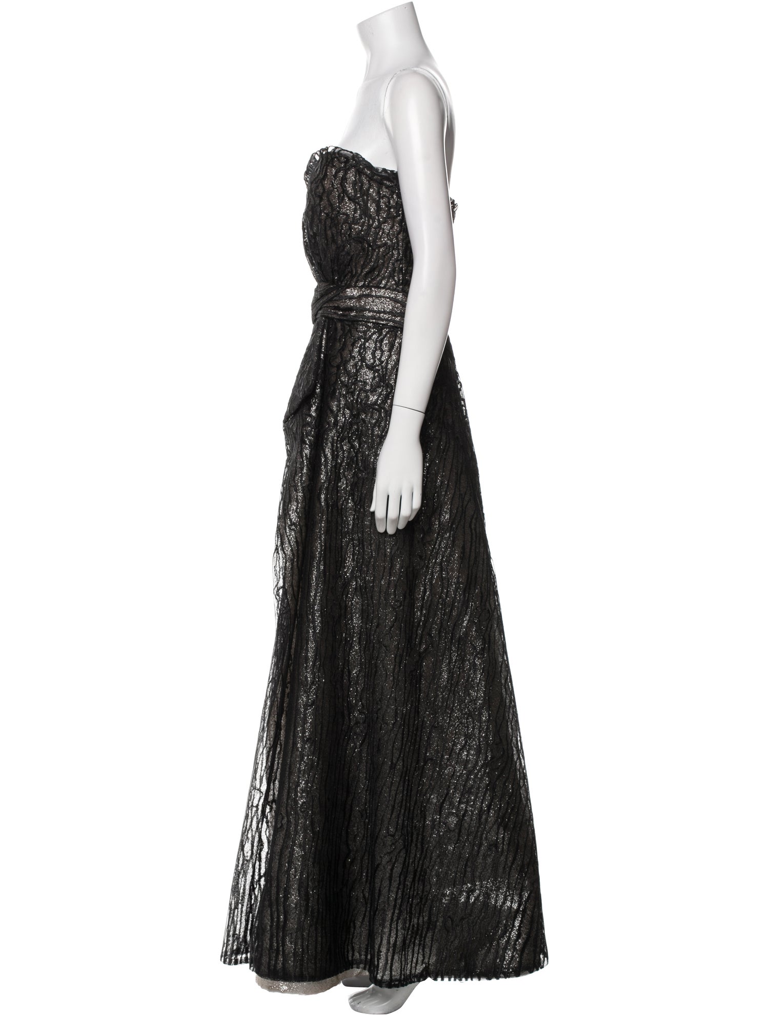 Rene Ruiz Strapless Long Dress