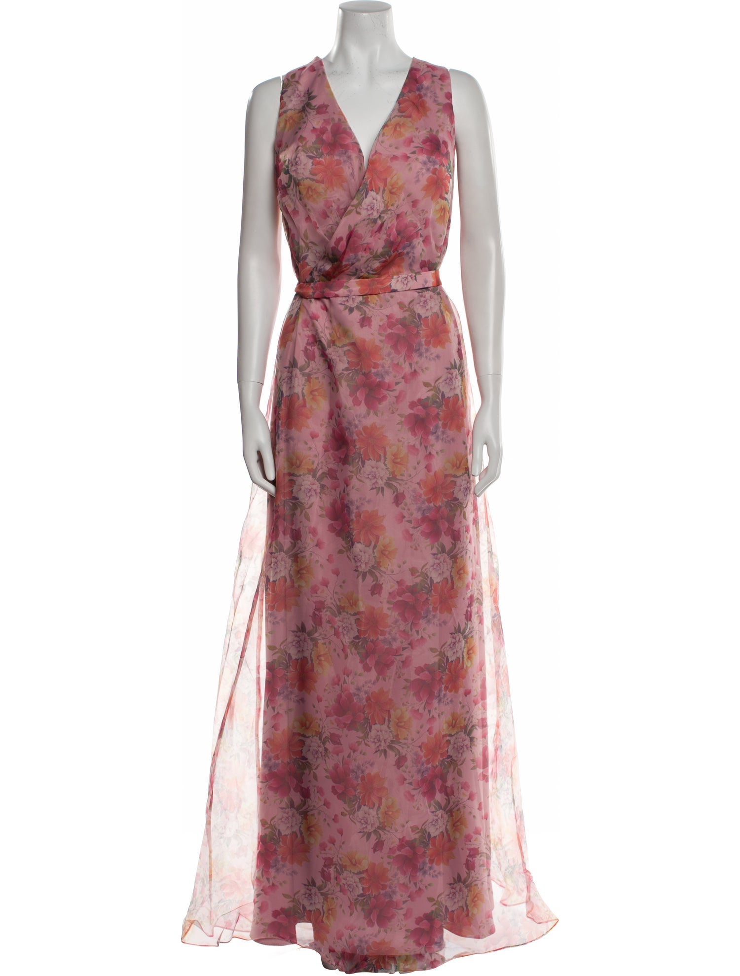 Rene Ruiz Floral Print Long Dress w/ Tags