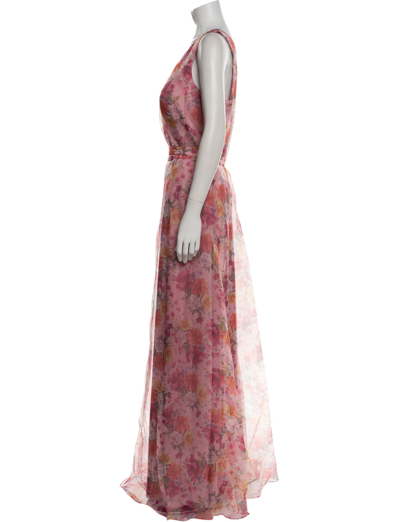 Rene Ruiz Floral Print Long Dress w/ Tags