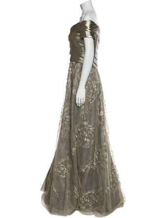 Rene Ruiz Off-The-Shoulder Long Dress