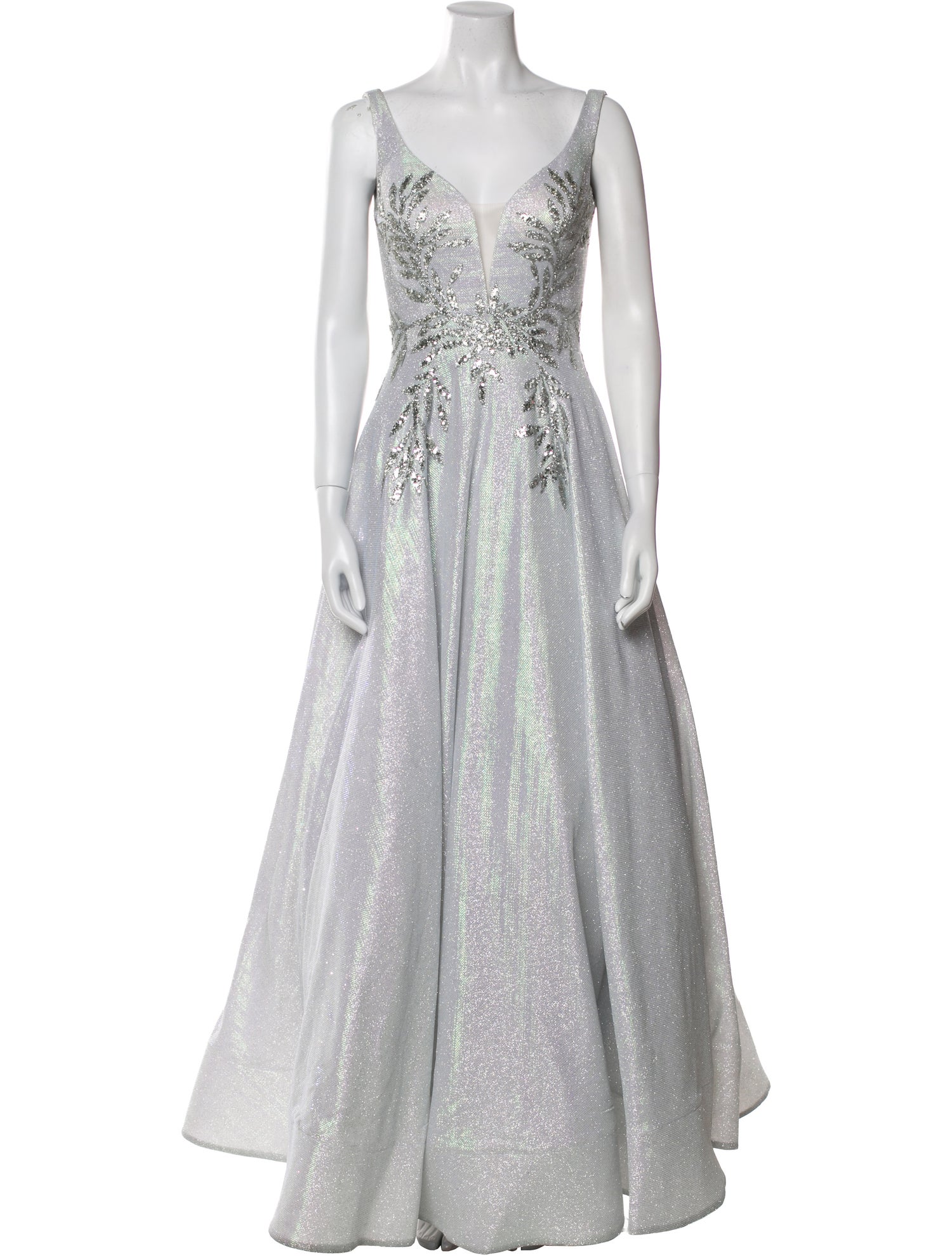 Rene Ruiz V-Neck Long Dress