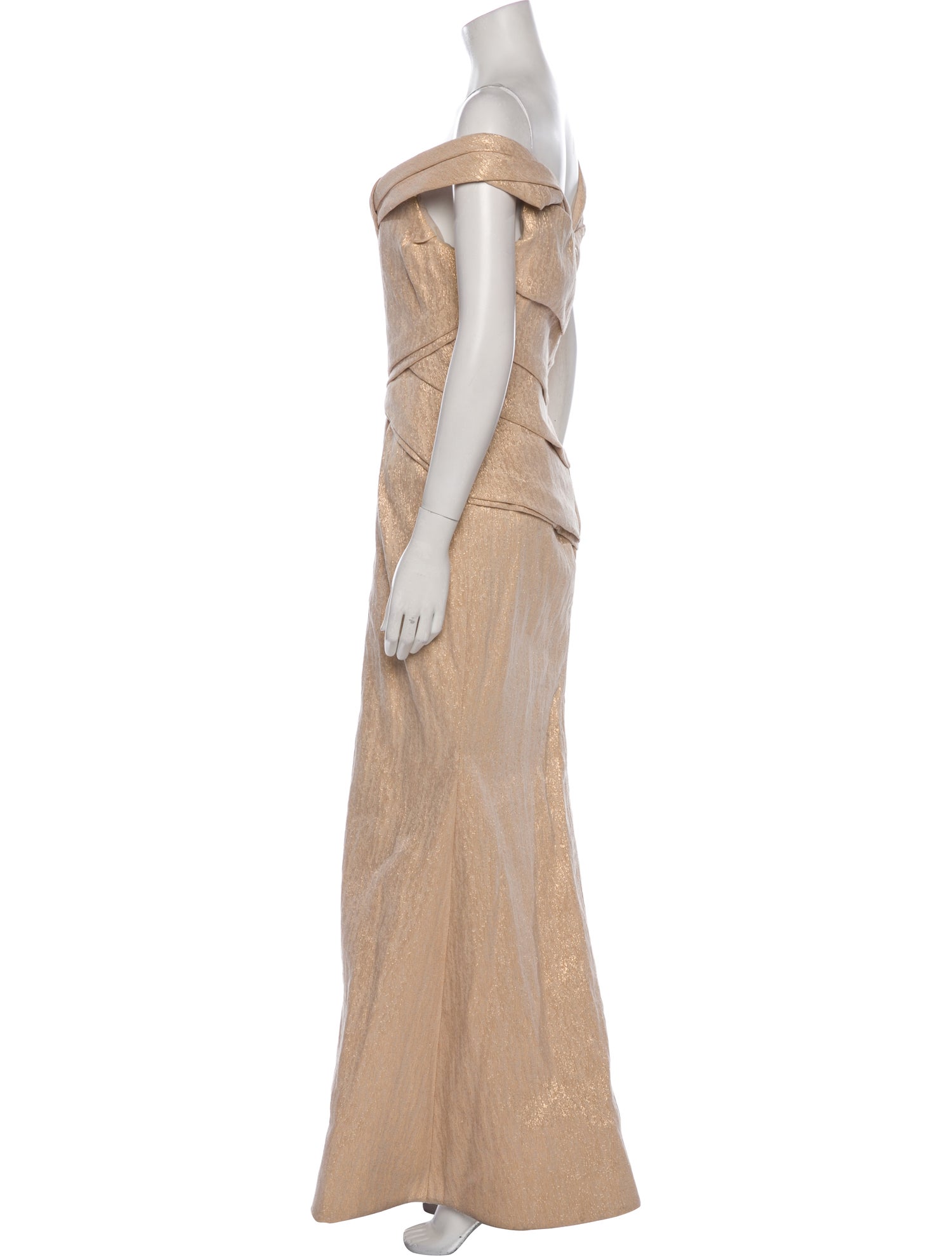 Rene Ruiz One-Shoulder Long Dress