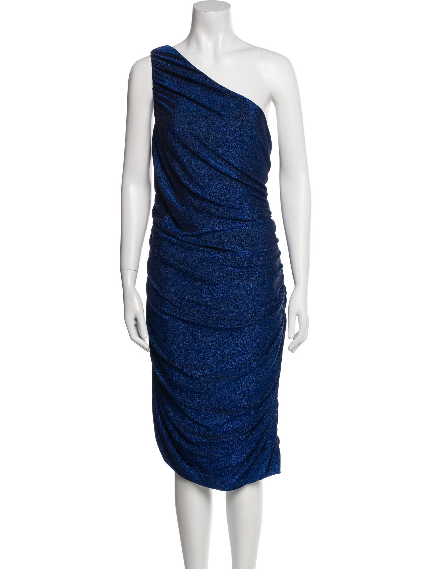 Rene Ruiz One-Shoulder Knee-Length Dress