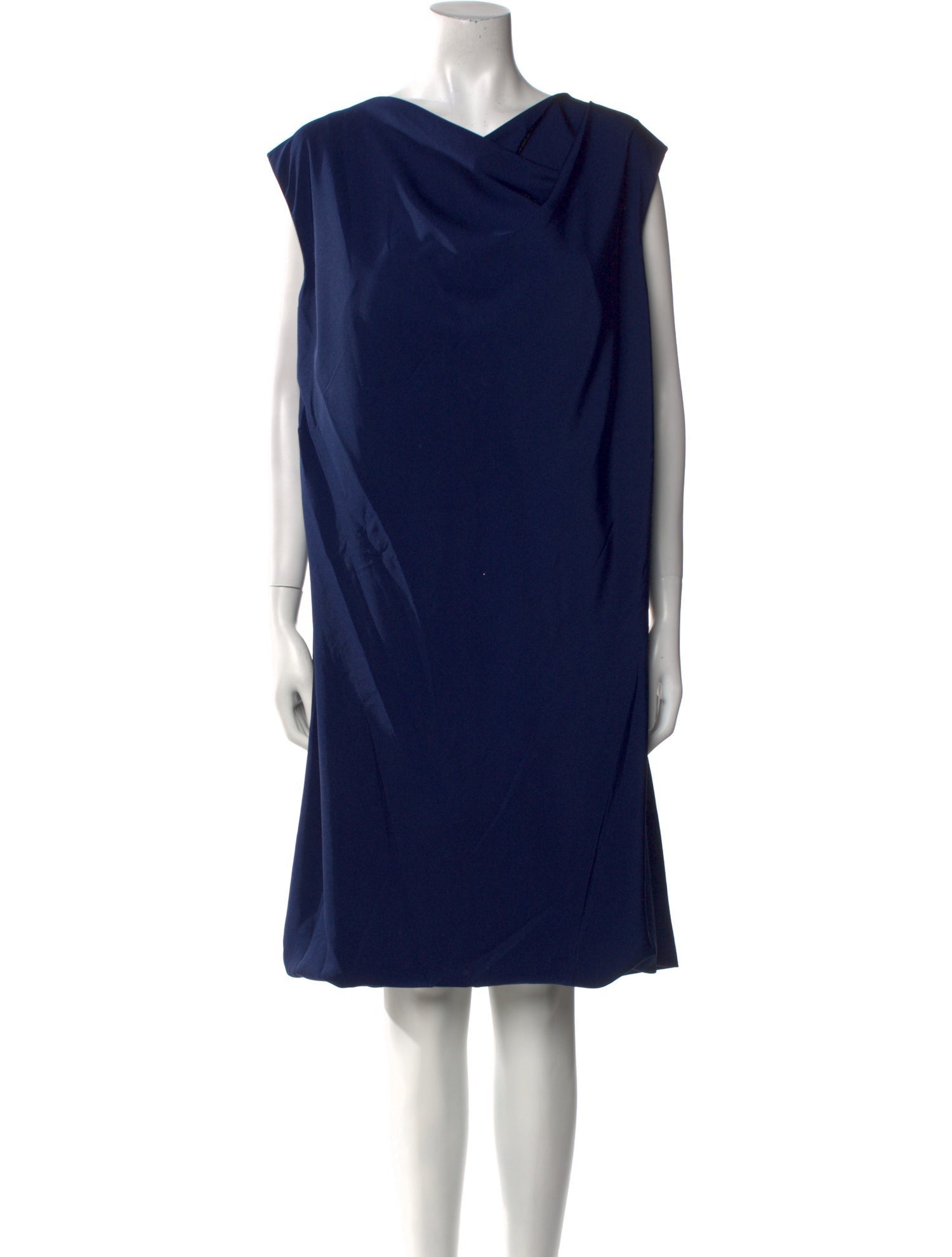 Rene Ruiz Cowl Neck Knee-Length Dress