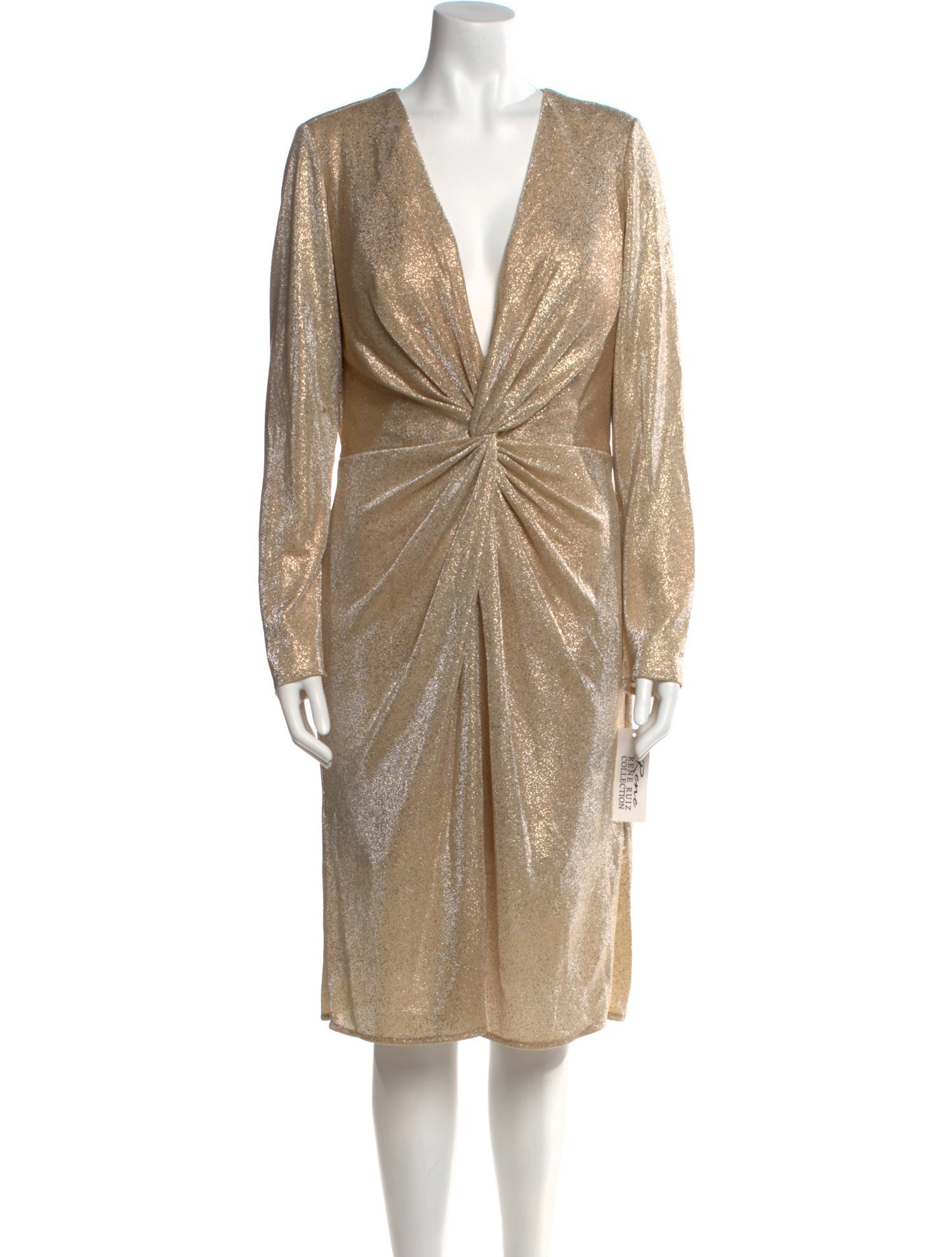 Rene Ruiz V-Neck Midi Length Dress w/ Tags