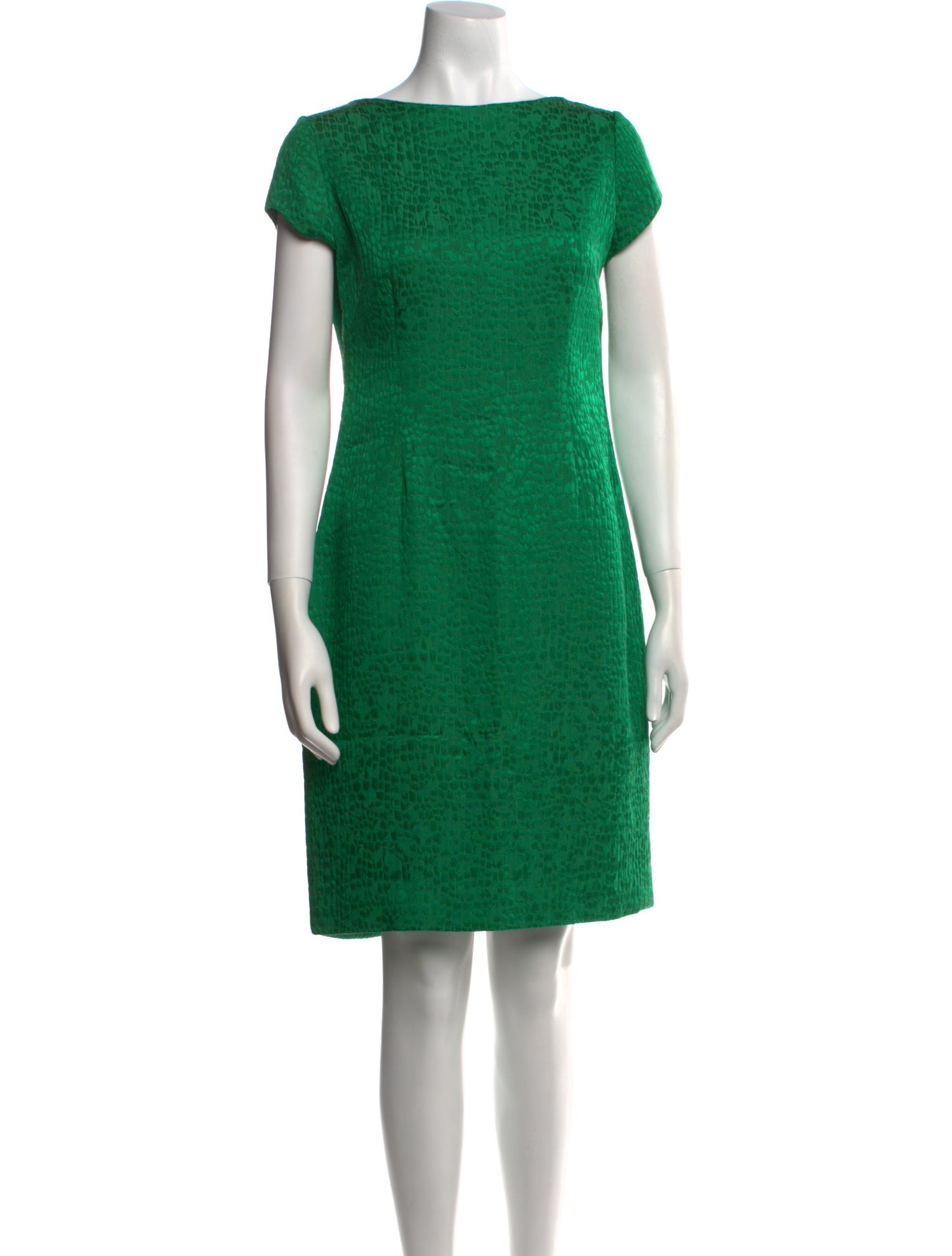 Rene Ruiz Bateau Neckline Knee-Length Dress