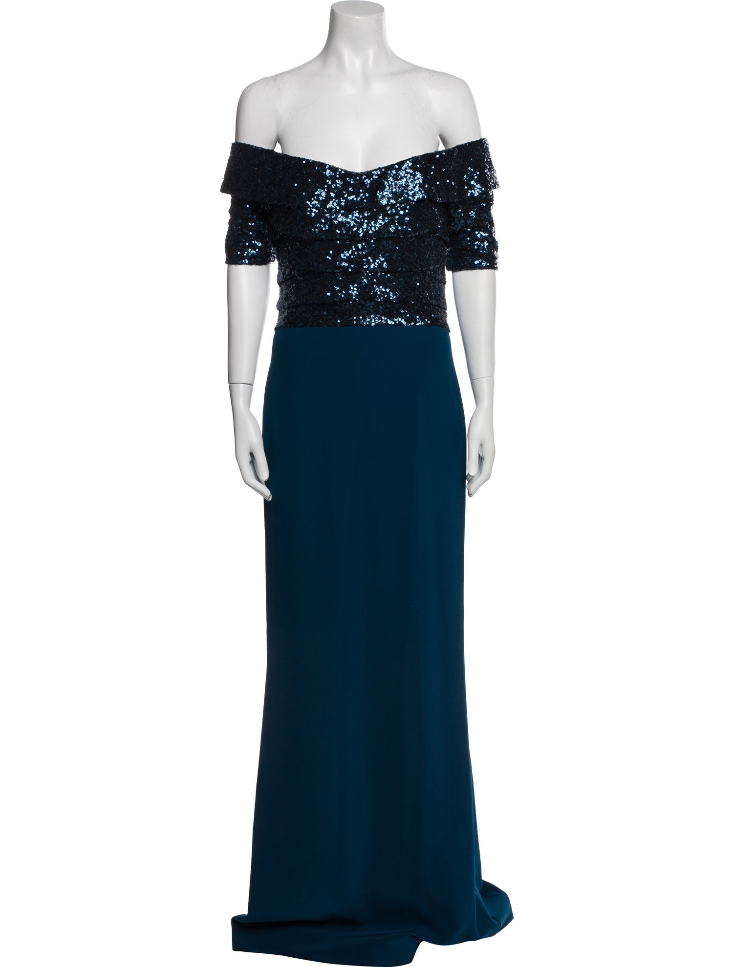 Rene Ruiz Off-The-Shoulder Long Dress