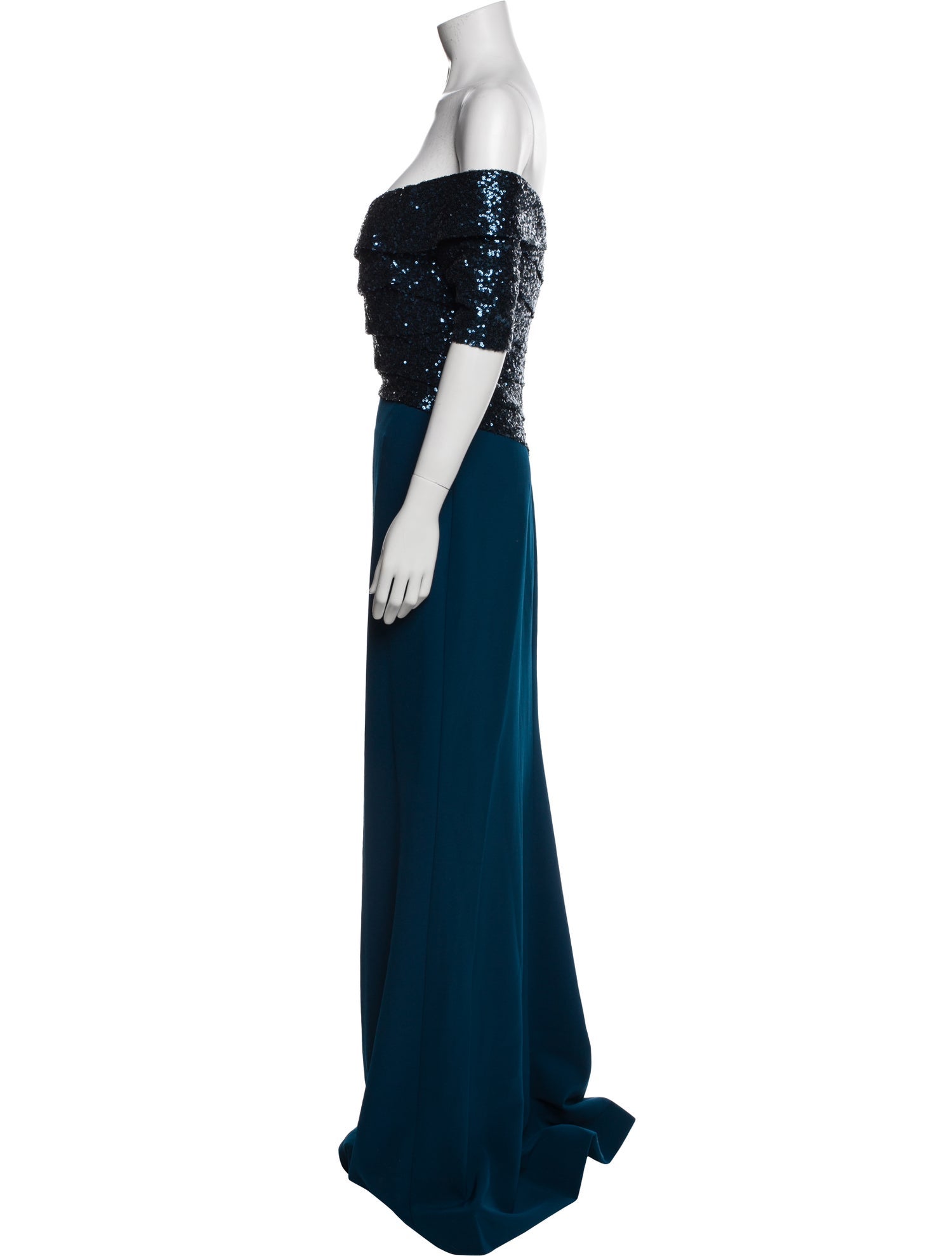 Rene Ruiz Off-The-Shoulder Long Dress
