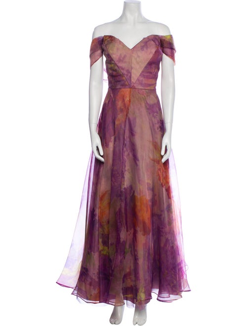 Rene Ruiz Tie-Dye Print Long Dress
