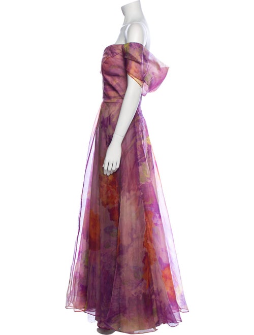 Rene Ruiz Tie-Dye Print Long Dress
