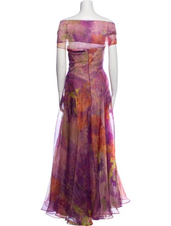Rene Ruiz Tie-Dye Print Long Dress