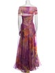 Rene Ruiz Tie-Dye Print Long Dress