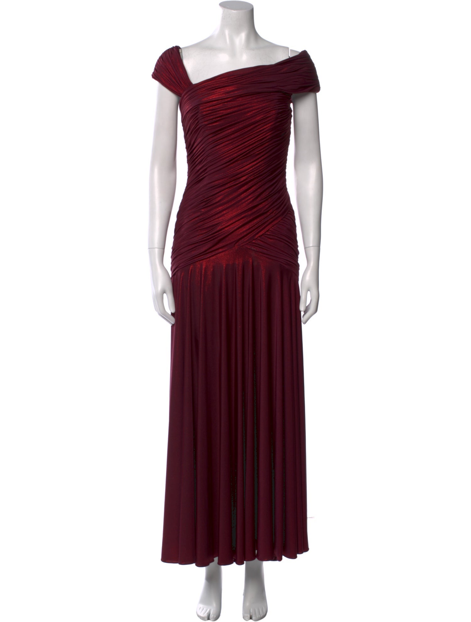 Rene Ruiz One-Shoulder Long Dress