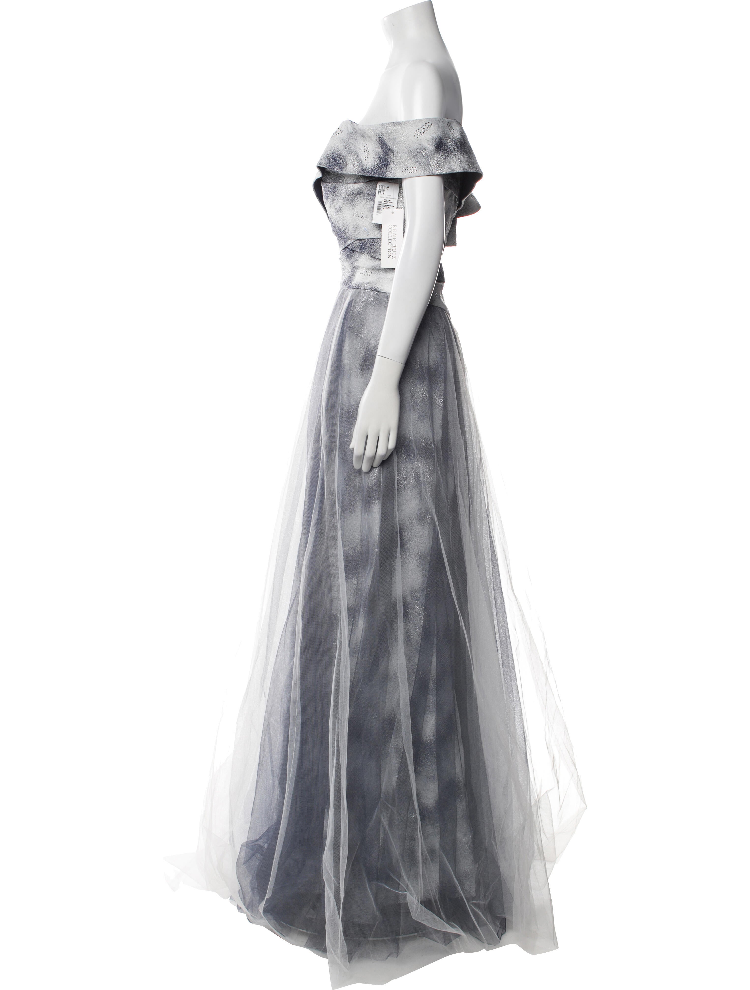 Rene Ruiz Tie-Dye Print Long Dress