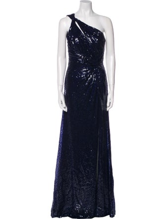 Rene Ruiz One-Shoulder Long Dress