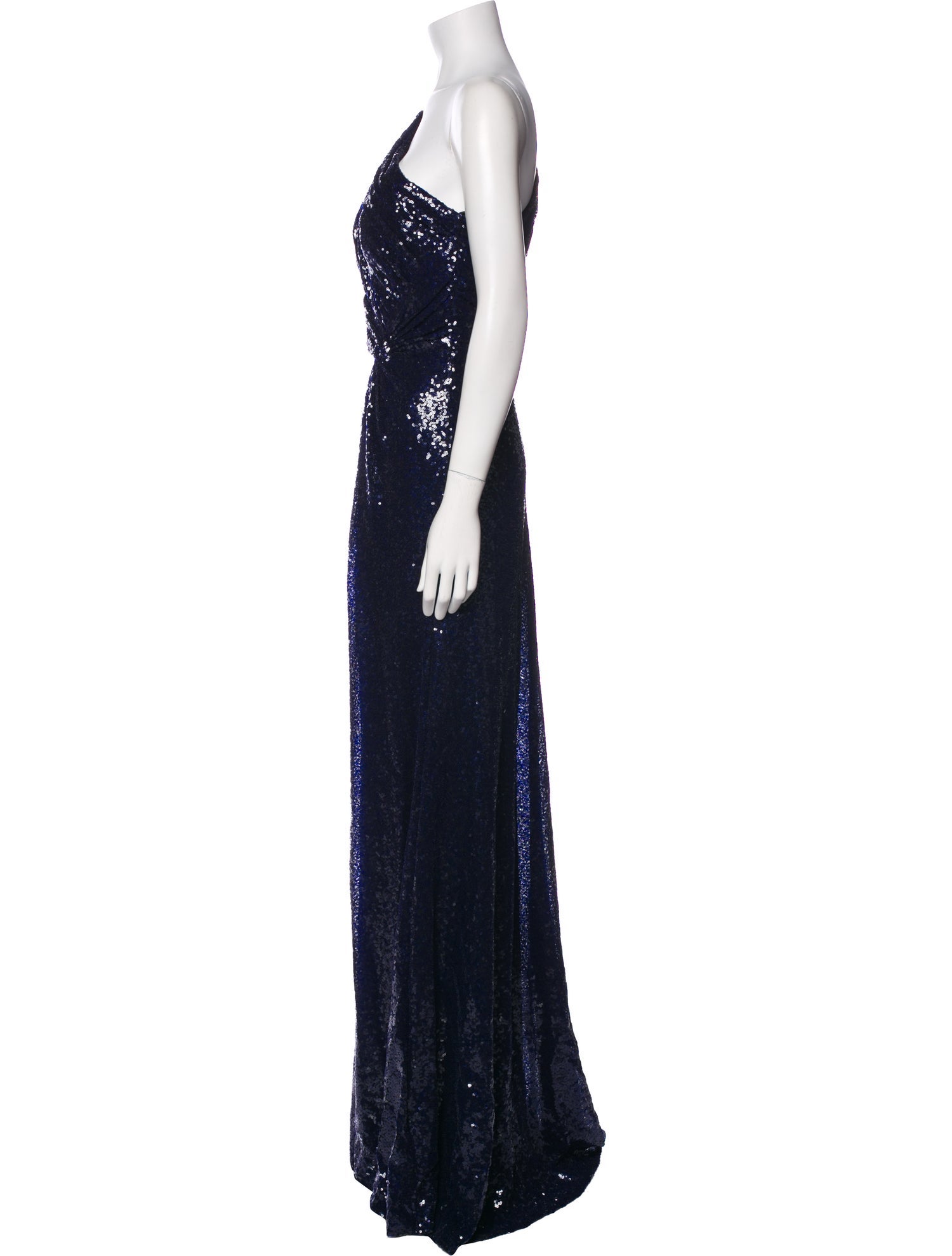 Rene Ruiz One-Shoulder Long Dress