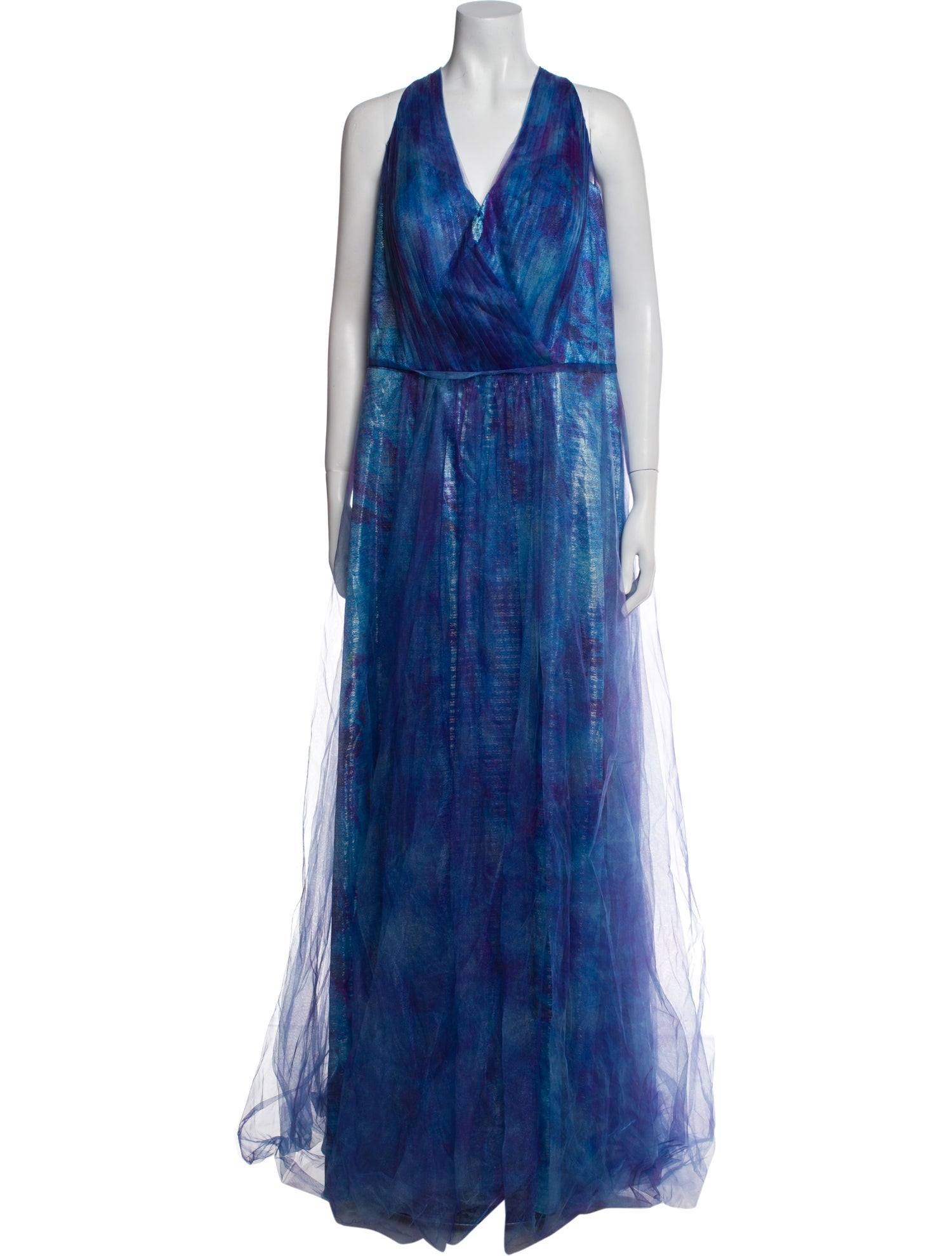Rene Ruiz Tie-Dye Print Long Dress