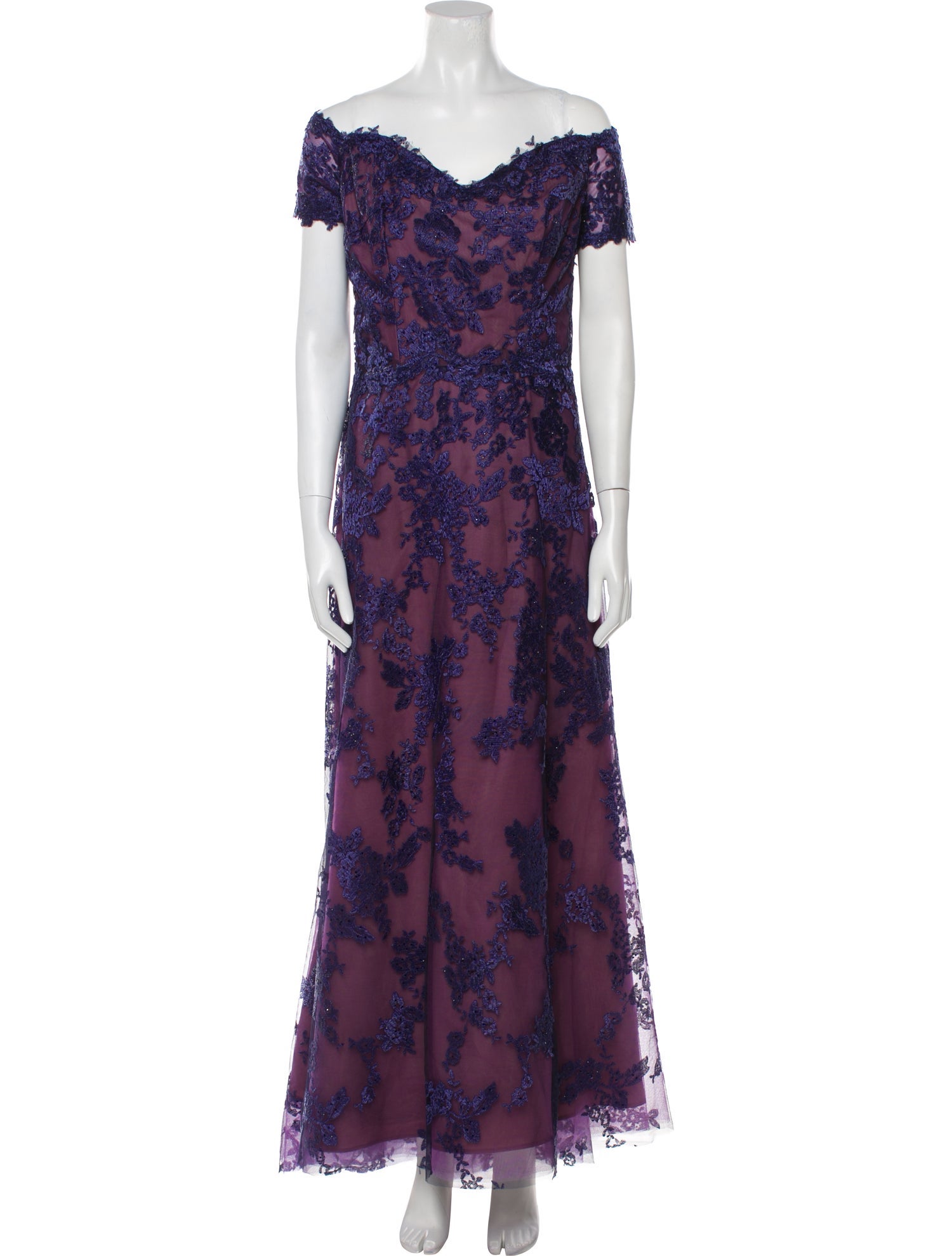 Rene Ruiz Floral Print Long Dress
