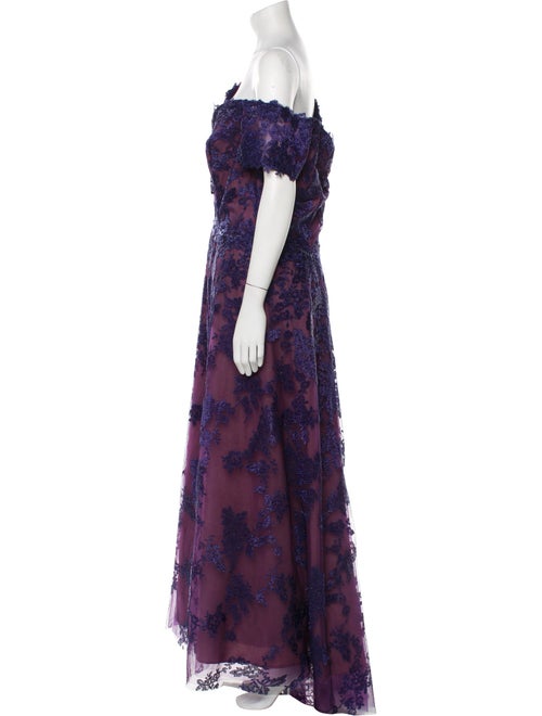 Rene Ruiz Floral Print Long Dress